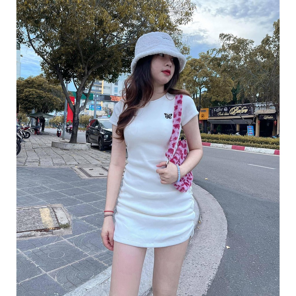 Váy body rúm hông , đầm body rúm mặc cực tôn dáng AD62 | BigBuy360 - bigbuy360.vn