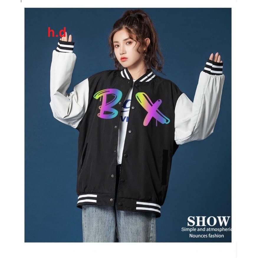 Áo khoác bomber phản quang BX fom rông nam nữ