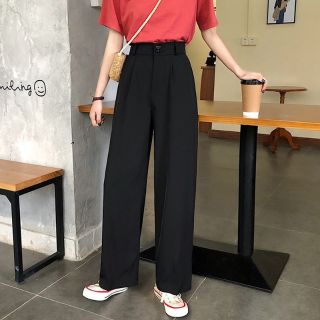 (Order) Quần baggy tây ống suông lưng cao basic
