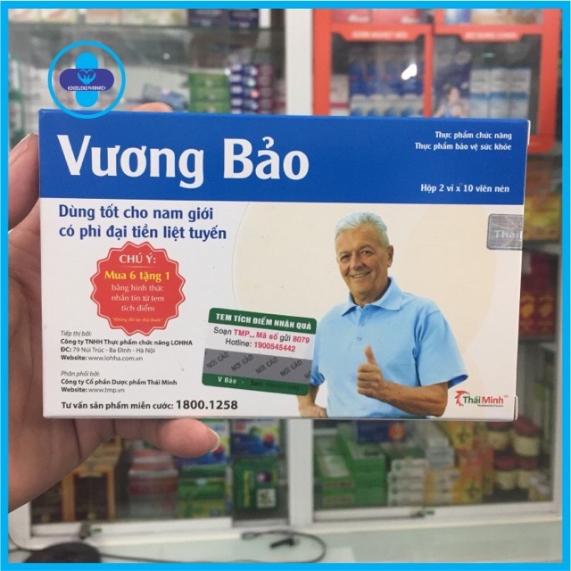 Vương bảo (vỉ) Chính hãng, tem tích điểm 6 tặng 1 - Dùng cho nam giới phì tiền liệt tuyến