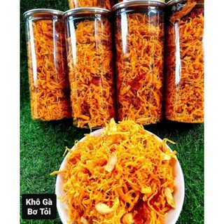 Khô Gà Bơ Tỏi, Cay Vừa, 300g Đồ Ăn Vặt Ngon Bá Cháy, Vệ Sinh An Toàn Thực Phẩm Eat Green Food