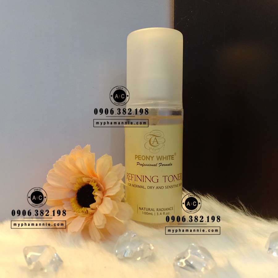 Toner Peony White 3 trong 1 ❤FREESHIP❤ (da dầu) Dung dịch tẩy trang sạch sâu, cân bằng da và se khít lỗ chân lông 100ml