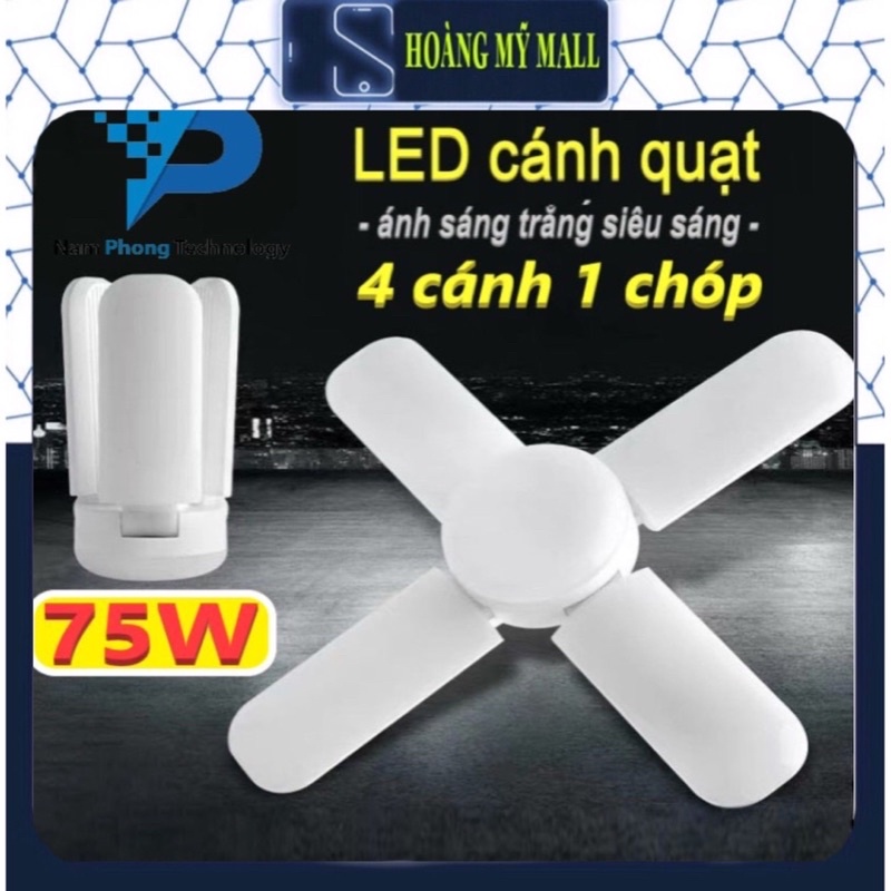 ĐÈN LED SIÊU SÁNG 4 CÁNH 5 BÓNG PHÁT SÁNG SIÊU TIẾT KIỆM ĐẾN 60% ĐIỆN NĂNG