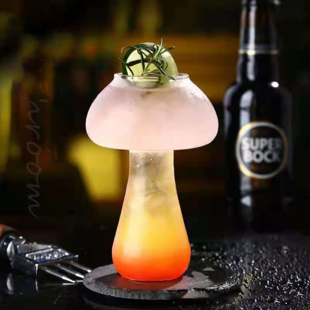 Cốc Thủy Tinh Uống Bia/Cocktail Hình Nấm Dễ Thương 280ML