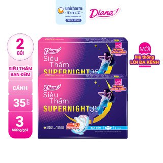 Băng Vệ Sinh Diana Super Night Có Cánh 29cm (Gói 4 Miếng)