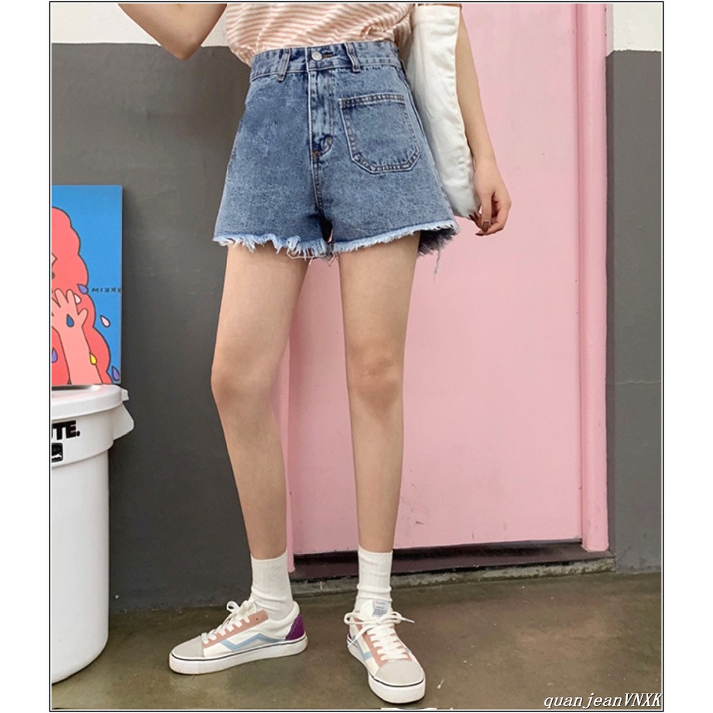 Quần short jean nữ TÚI BẦU 1 BÊN TB siêu đẹp thời trang -TB#12