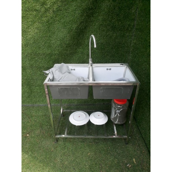 Combol chậu rửa 2 hố  45x82
