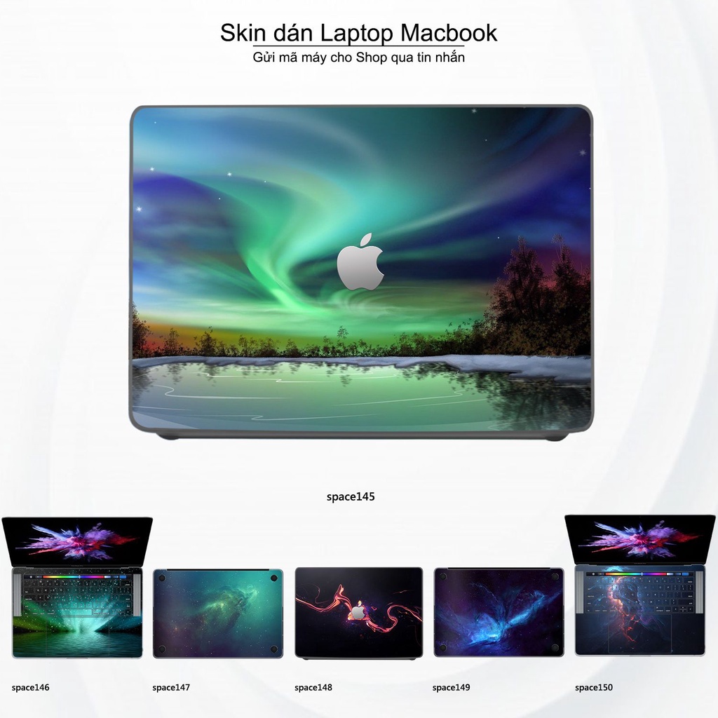 Skin dán Macbook mẫu không gian (đã cắt sẵn, inbox mã máy cho shop)