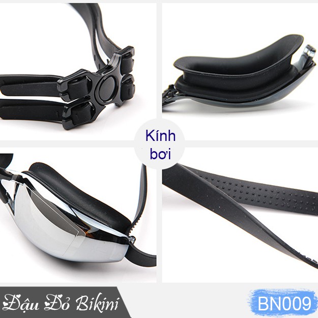 Set đồ bơi full 5 chi tiết cho nam kèm túi, Quần bơi da cá + Kính bơi + Mũ + Bịt tai + Kẹp mũi, hàng đẹp xịn xò | BN009