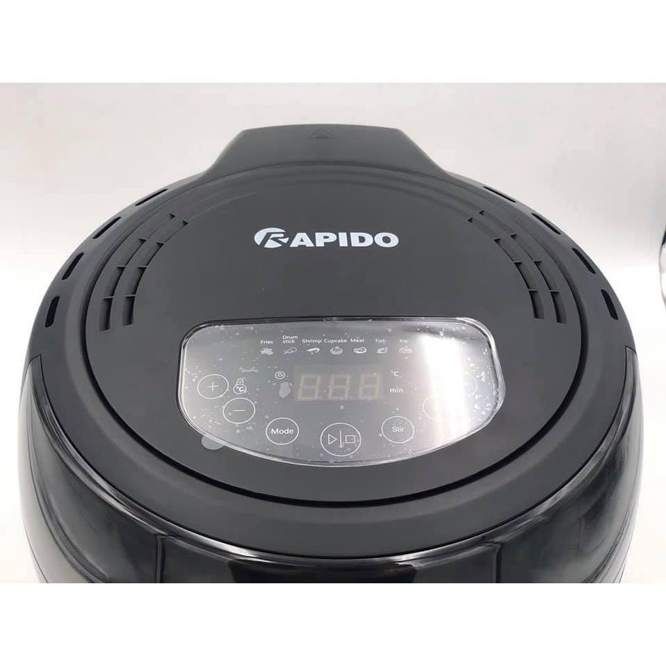 Nồi chiên không dầu 6.5L Rapido RAF6.5D 1800W công nghệ Rapid Air, thép không gỉ, tiết kiệm điện, bảo hành 12 tháng