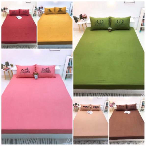 Bộ 3 món ga gối cotton đũi Bella Ho mát mịn đủ kích thước