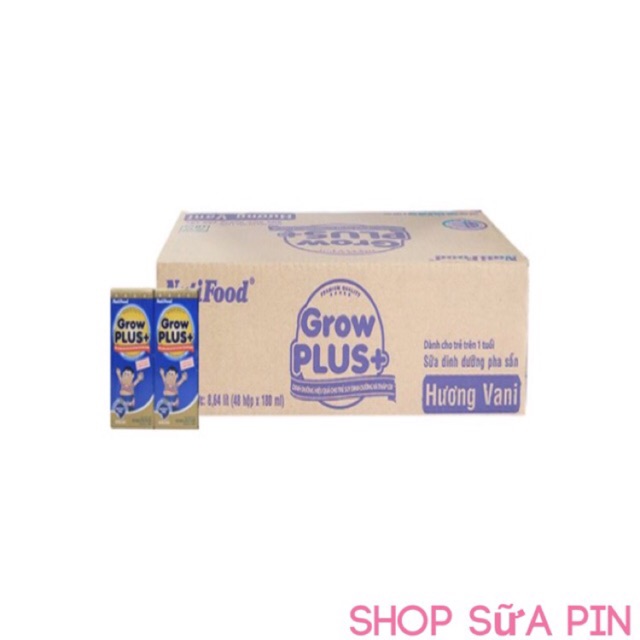 Sữa bột pha sẵn Grow Plus xanh - tăng cân khỏe mạnh 180ml (48 hộp)