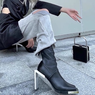 Giày da cao cổ, boots đế thô, đế cao gót thép siêu khủng (hàng order không có sẵn)