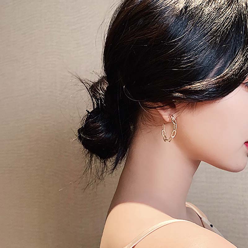 Khuyên Tai Tròn Mạ Vàng Sang Trọng