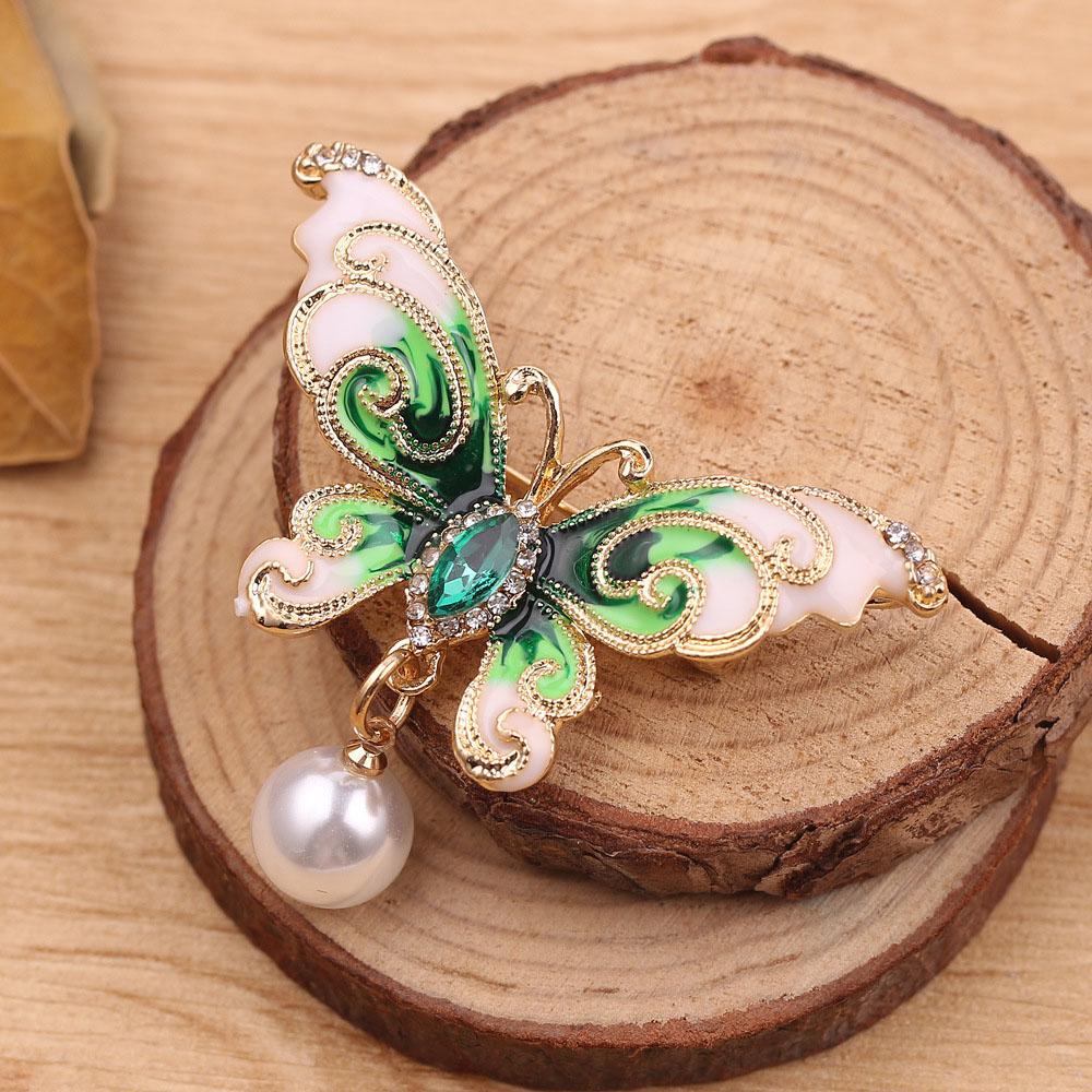 Trâm Cài Áo Hình Bướm Đính Đá Thanh Lịch|Bộ Kẹp Khăn Choàng / Khăn Quàng Cổ Dễ Thương Xinh Xắn Cho Bé