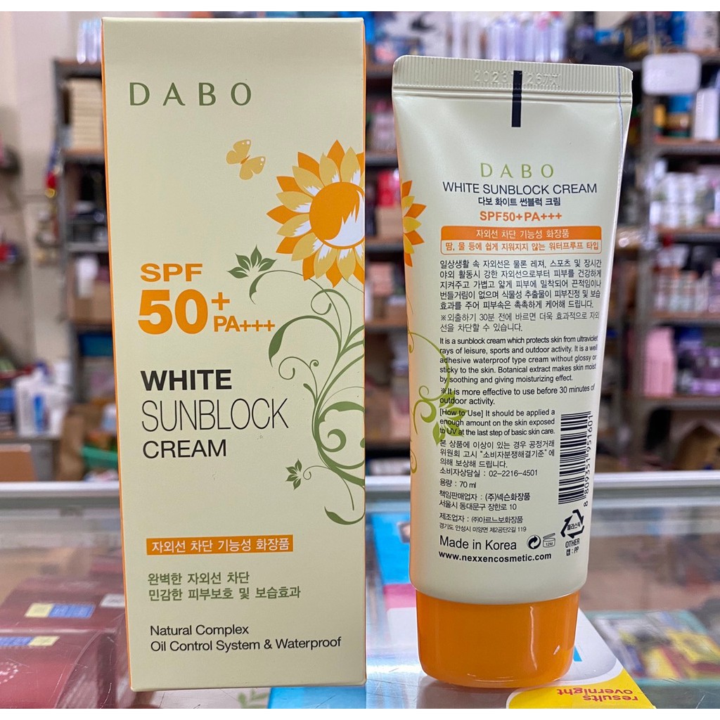 Kem Chống Nắng DABO HOA CÚC White Sunblock Cream