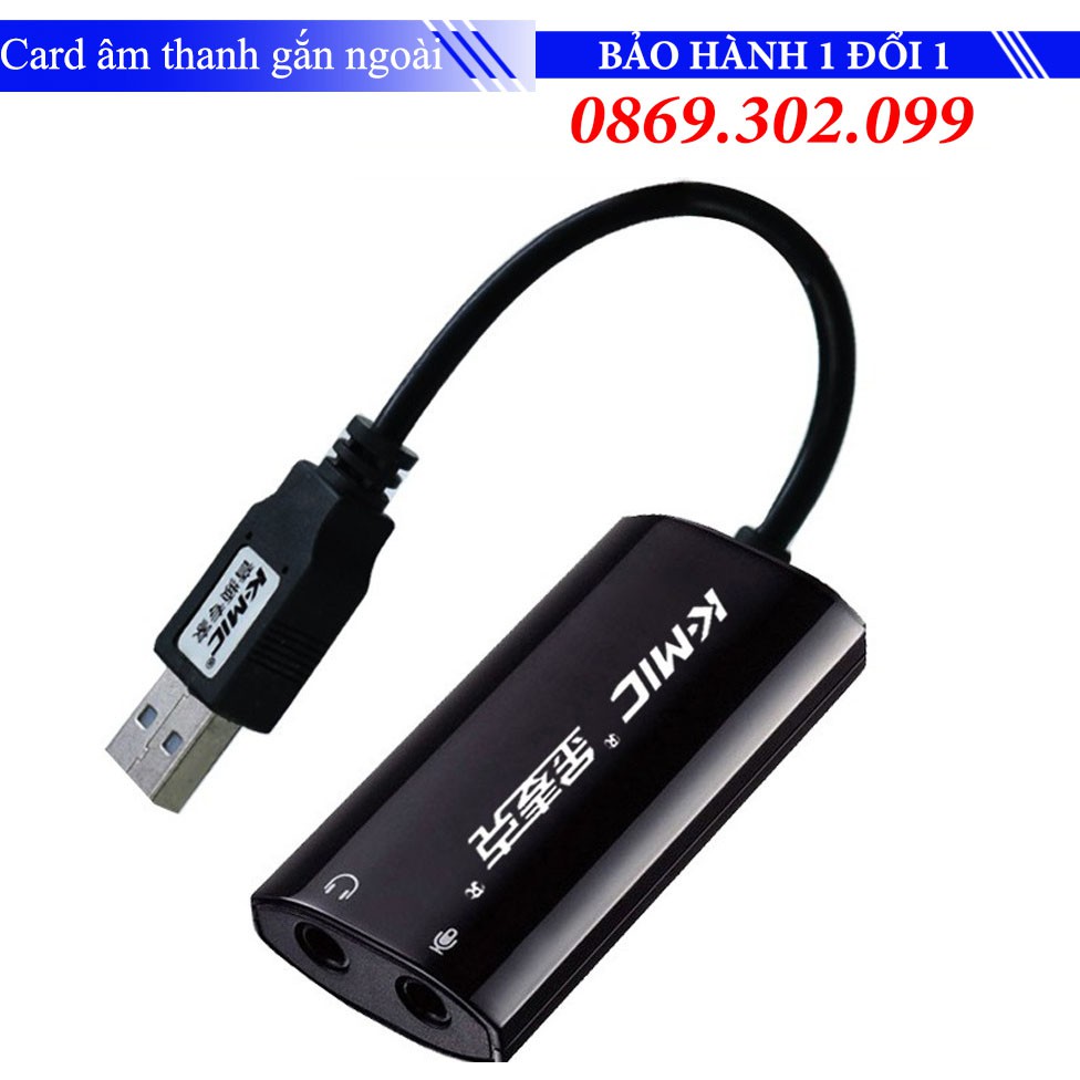 Sound card usb K-Mic KM720 - Card âm thanh gắn ngoài cho máy tính