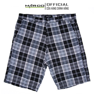 Quần short , lửng nam marco caro đen trắng vải kaki cotton