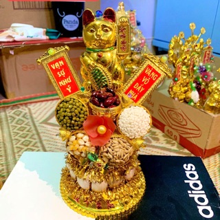 Tháp tỏi tài lộc- Mèo chiêu tài 2 liễng