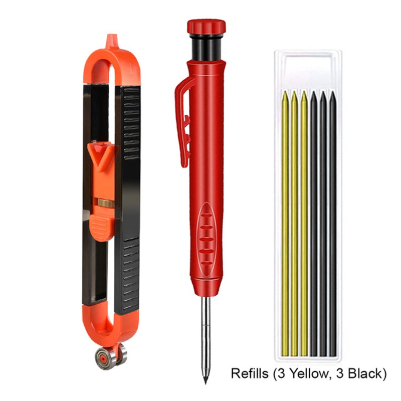 Thước Đo Đường Viền Bút Chì Tạo Khối Màu Đen / Đỏ / Vàng