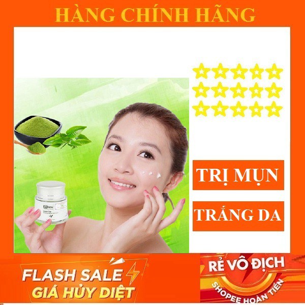 HÀNG CHÍNH HÃNG - Kem xóa mụn thâm, dưỡng trắng da trà xanh BENEW Green Tea Hàn quốc 60ml /Hộp