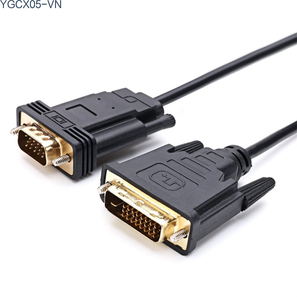 Dây Cáp Chuyển Đổi Dvi Sang Vga 1080p Hd Dvi 24 + 1 Dvi-D Đực Sang Vga Đực Cho Pc Dvd Monitor Hdtv | BigBuy360 - bigbuy360.vn