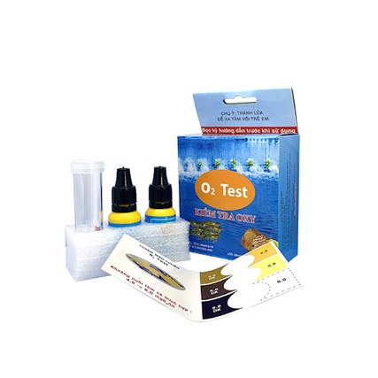 O2 Test Kit - Kiểm Tra Nhanh Hàm Lượng Oxy Có Trong Nước Bể Cá Cảnh, Thuỷ Sinh (hàng Việt Nam)