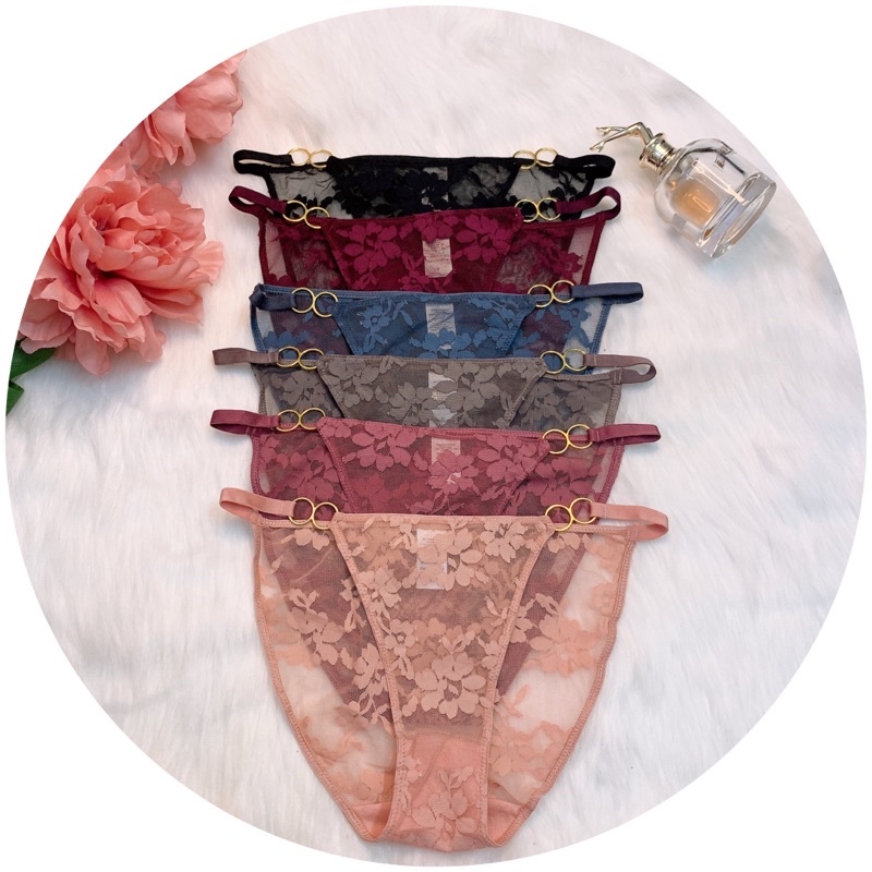 Quần lót sexy, chất liệu ren vân nổi cao cấp, phối dây hông quyến rũ | BigBuy360 - bigbuy360.vn