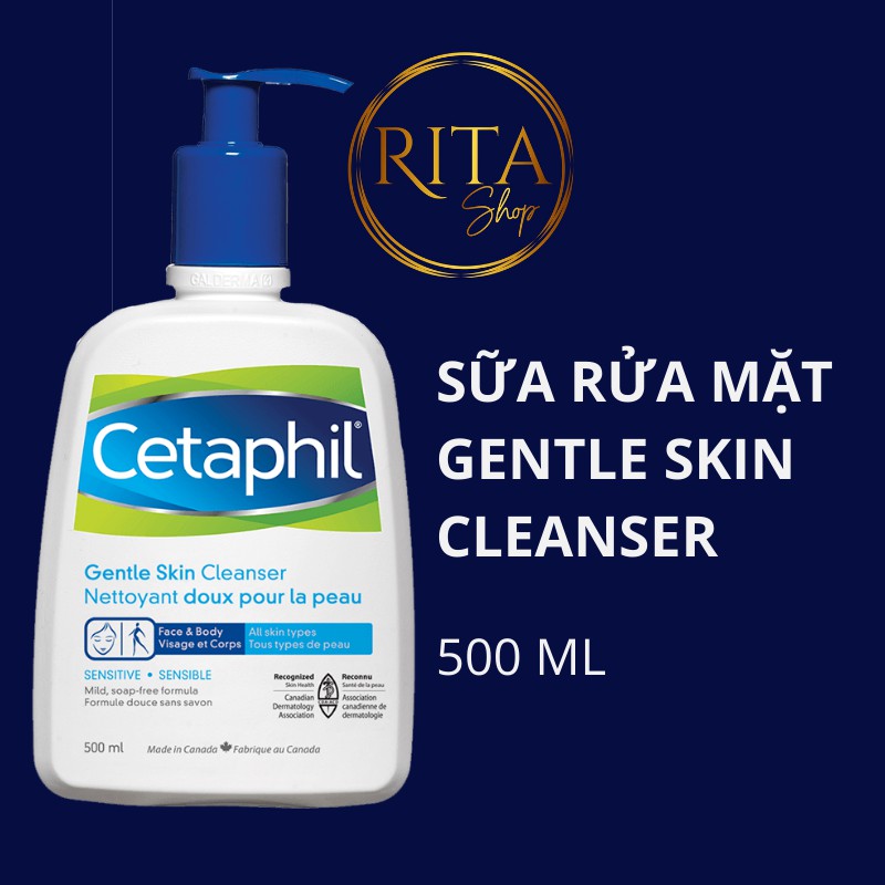 [HÀNG NỘI ĐỊA CANADA] Sữa rửa mặt Cetaphil Gentle Skin Cleanser 500ml | Sửa rửa mặt Centaphil
