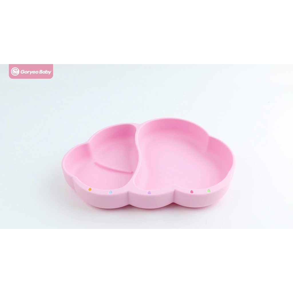 Khay ăn dặm Goryeo Baby silicone mẫu mới hình đám mây có đế chống trượt 650ml - Timikid