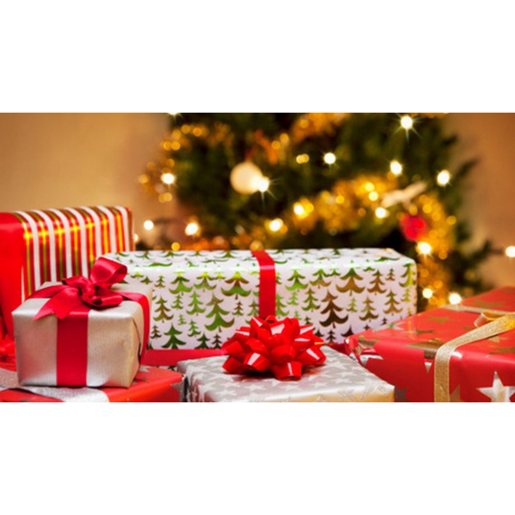 Set Tag 25c treo đóng gói quà tặng Giáng sinh, trang trí Noel tặng kèm dây