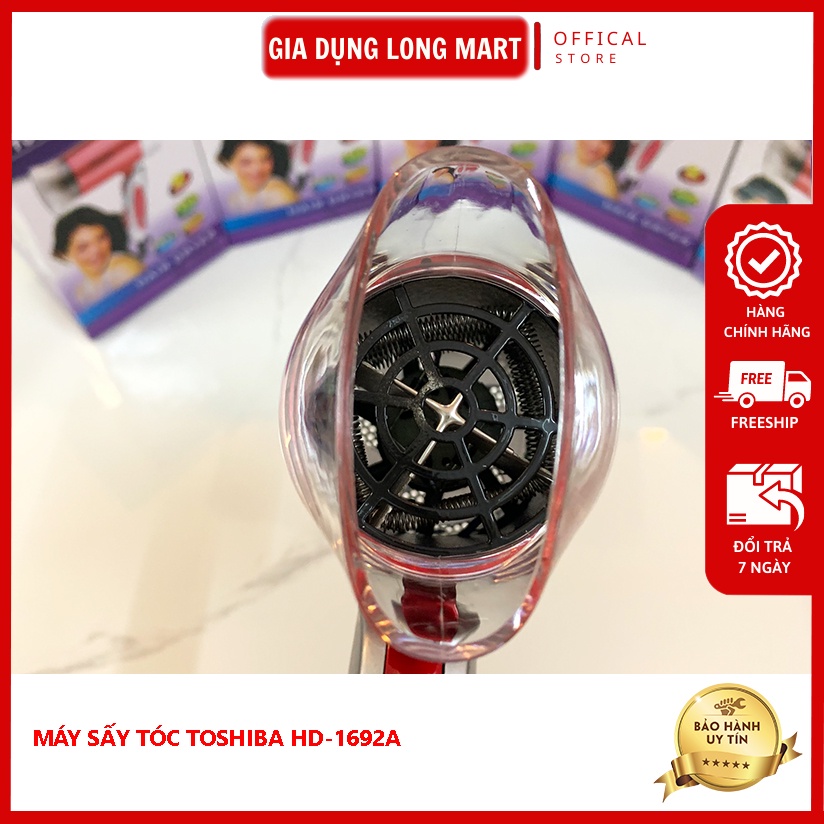 Máy sấy tóc Mini đa năng Toshiba HD-1692A, Thiết kế sang trọng nhỏ xinh xinh