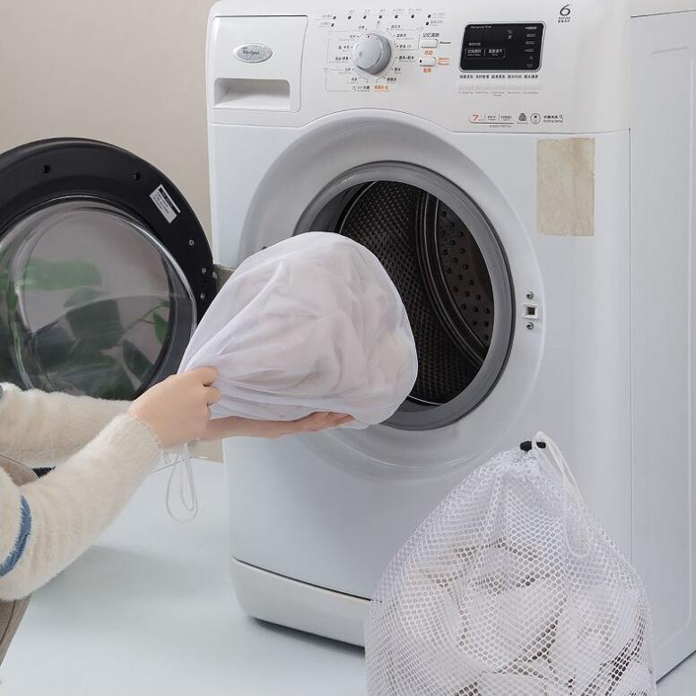 Túi Lưới Polyester Dây Rút Giặt Quần Áo Chống Gió Tiện Dụng