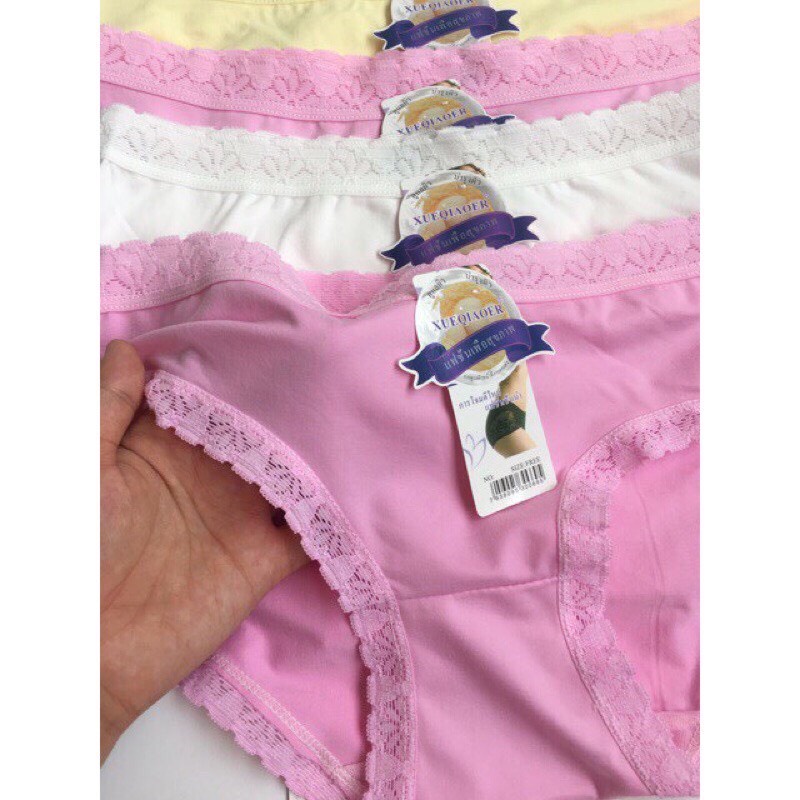 COMBO 05 Quần Lót Nữ Cotton Xinh Xắn Viền Ren Siêu Mịn - Chất Liệu Thấm Hút Và Co Giãn 4 Chiều