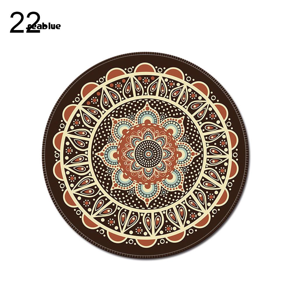 Miếng Lót Chuột Chống Trượt Hình Tròn 3d Phong Cách Bohemian