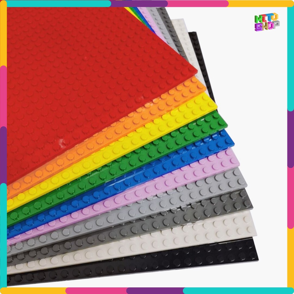 Phụ Kiện Lego Tấm Đáy Lót Nền Baseplate Trưng Bày Mô Hình Minifigures Loại Dày Mới 32x32 Hạt (25cm x 25cm)