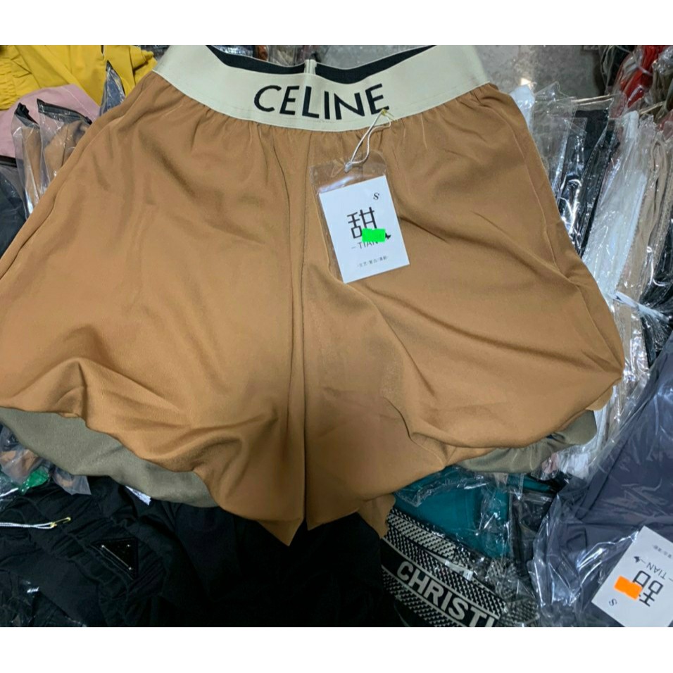 Quần short lụa bo chân cạp chũ viền