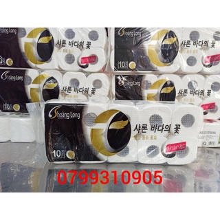 Giấy vệ sinh có lõi Hoàng Long (Lốc 10 cuộn)