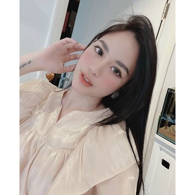 Áo sơ mi tơ óng bèo lụa bo tay