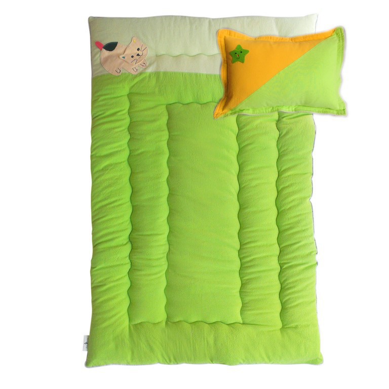 Bộ gối nệm cho em bé đi mẫu giáo vải cara kim home