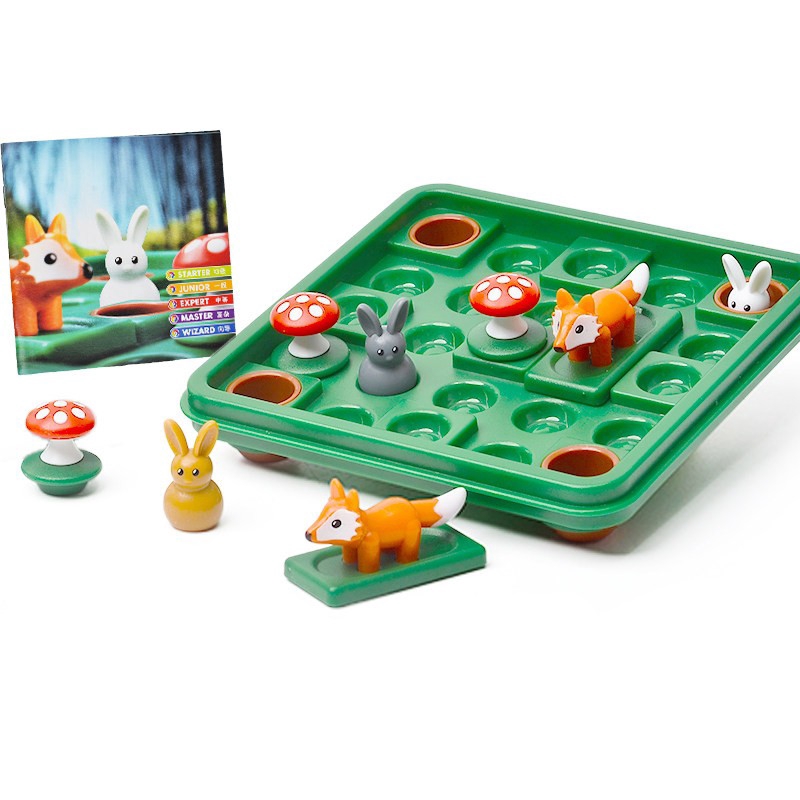 Smart game Jumping Rabbit Board Games Bảng đồ chơi thông minh mô phỏng hình thỏ và cáo vui nhộn