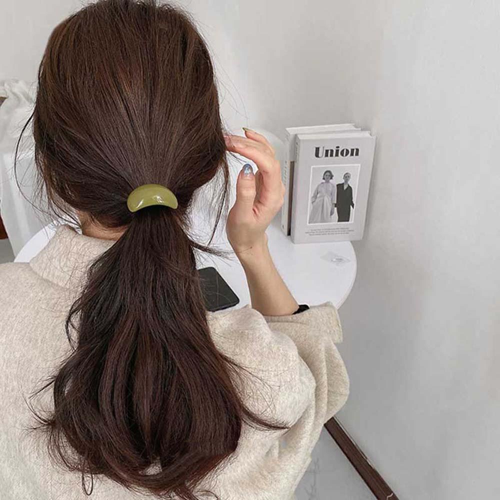 Dây Buộc Tóc Đuôi Ngựa Hình Tròn Đơn Giản Thanh Lịch Dành Cho Nữ