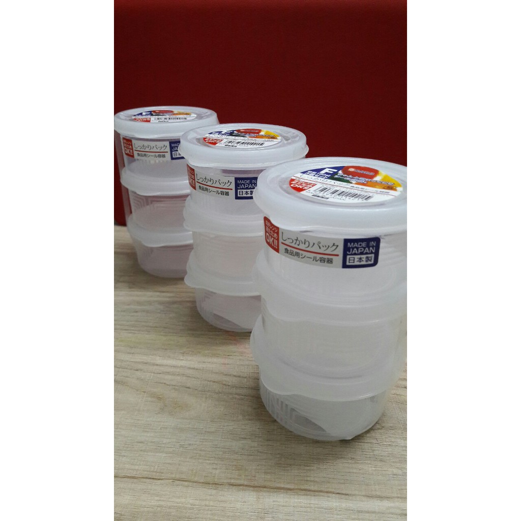 Set 3 hộp nhựa tròn 180ml