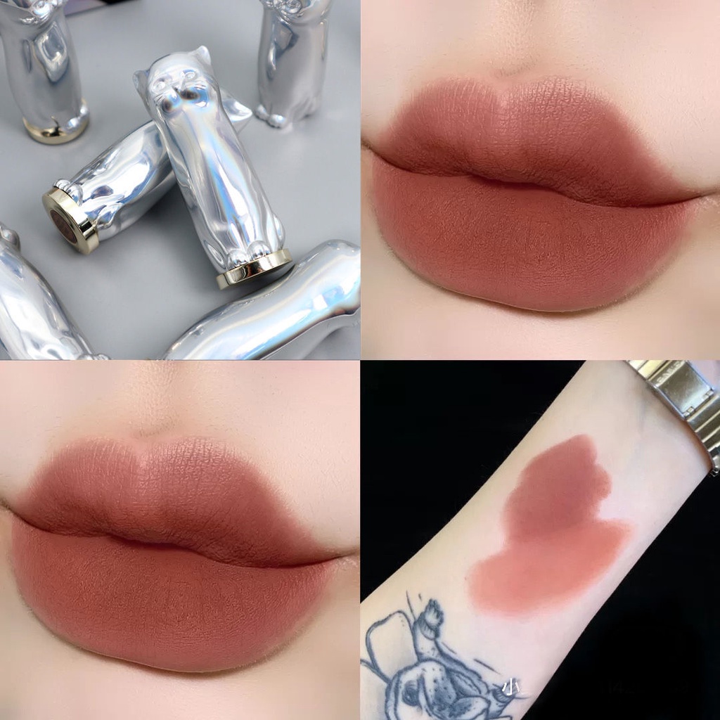 Sôi môi Marc Buse dưỡng ẩm không thấm nước vỏ hình mèo đáng yêu