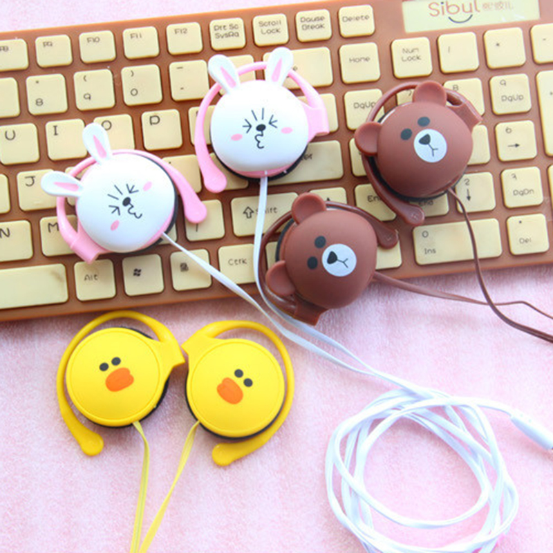 Tai nghe đeo vành tai họa tiết hoạt hình dễ thương cho nam và nữ