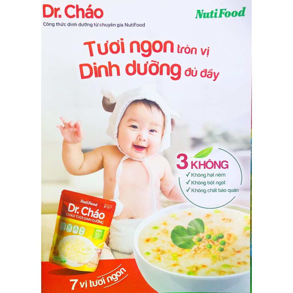 Cháo tươi dinh dưỡng Dr.Cháo gói 240g - Lươn đậu xanh