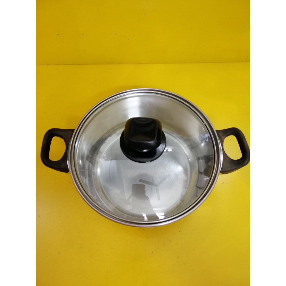 Nồi inox nội địa Nhật, size 22cm, cao 10cm (mã 827), Dùng được bếp từ