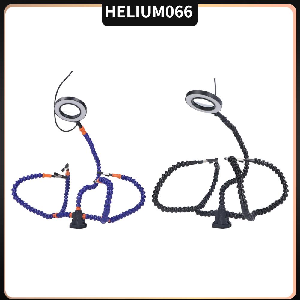 Helium066 Giúp tay hàn 5 hàm Kính lúp 3X USB ABS Cánh linh hoạt Trạm nhẹ