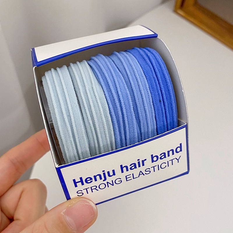 Set 5 Dây Buộc Tóc Cao Su Co Giãn Tốt Thiết Kế Đơn Giản Cho Nữ