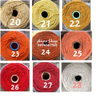 [Giá Tại Xưởng] 500gram Dây Thừng Màu Pastel Thắt Macrame 3mm